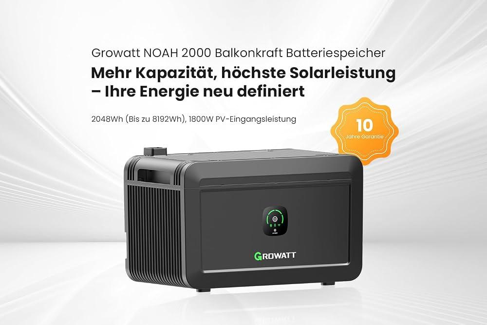 Growatt NOAH 2000 Balkonkraftwerk-Speicher