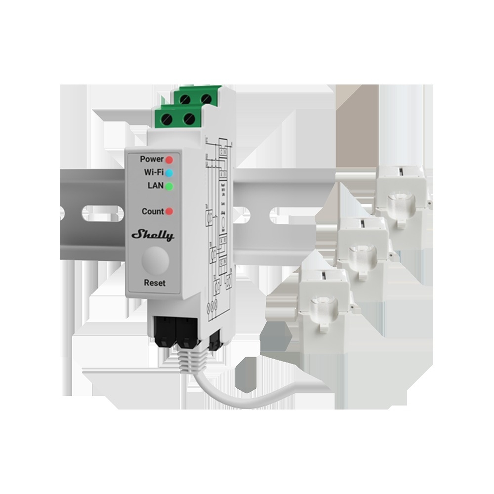 Shelly Pro 3EM Dreiphasen-Energiemessgerät